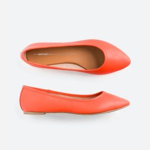 Report Footwear Savva Ballet Flat in Coral Orange